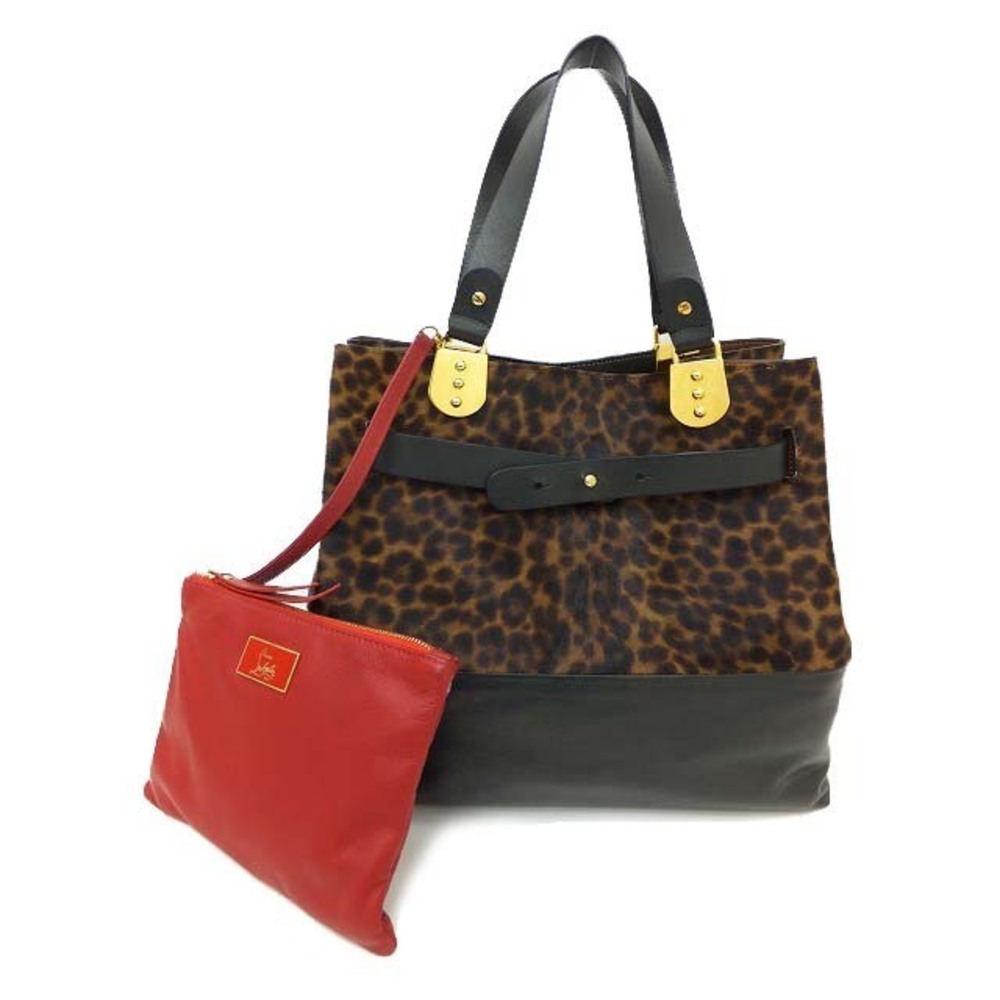 Christian Louboutin Bag Leopard Haraco Reversible Leather Tote - Picture 2 of 3
